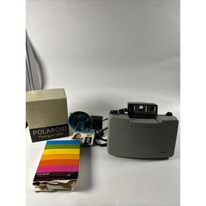 Vintage Polaroid 220 Land Camera Bundle Flashgun #268 Flashbulbs Untested